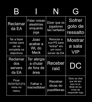 MECK BINGOH Bingo Card