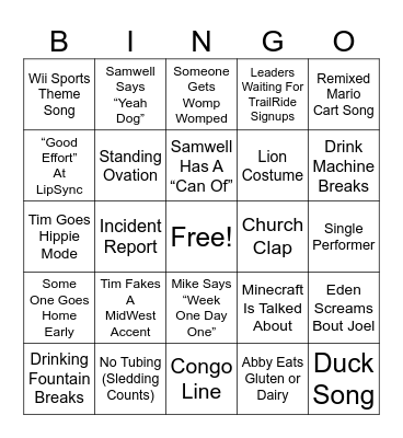 Winter Blast Bingo Card