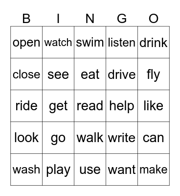 #１　ACTION BINGO Card