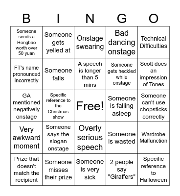 Annual Meeting 2024 Bingo Card