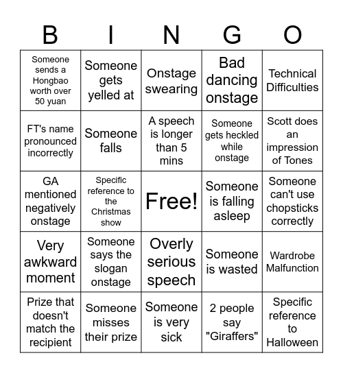 Annual Meeting 2024 Bingo Card