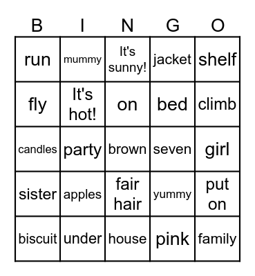 Bingo Spotlight 2 Bingo Card