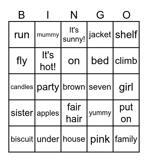 Bingo Spotlight 2 Bingo Card