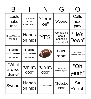 SUPERBOWL BINGO Card