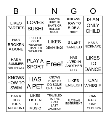 CONNECTIONS BINGO Card