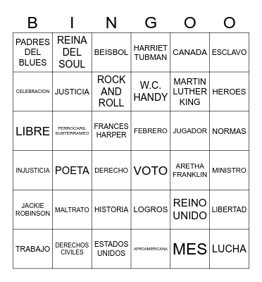 AFROAMERICANOS BINGO Card