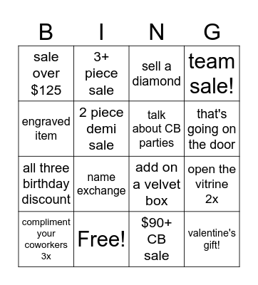 Sunday Bing Bingo Card