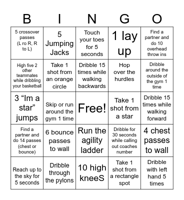 BASKETBALL Bingo Card