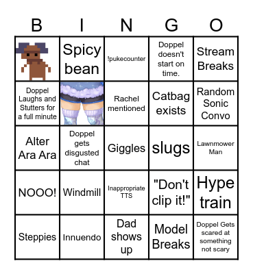 Doppel Stream Bingo Card