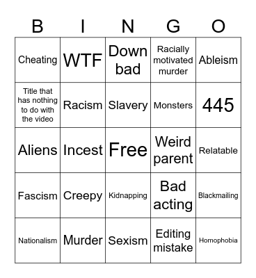 A Tomorrow's Teachings bingo card Bingo Card