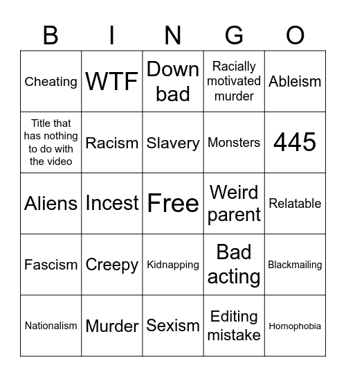A Tomorrow's Teachings bingo card Bingo Card