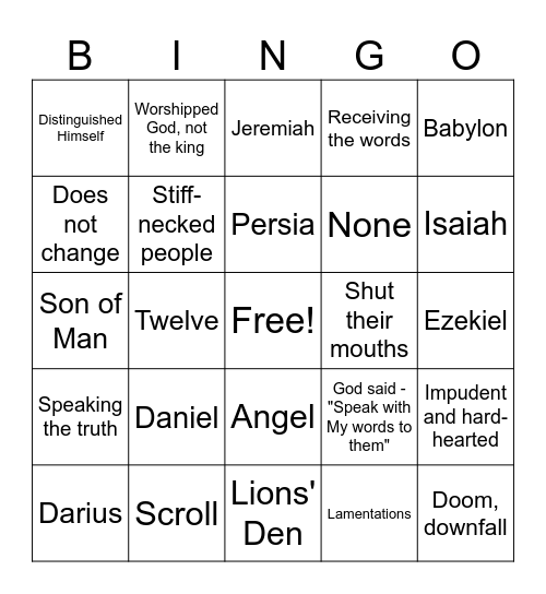 BINGO Card