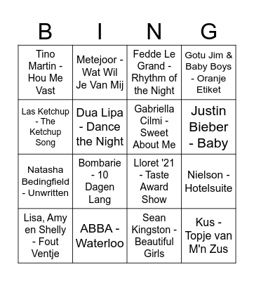 BASTET DAMESACTIVITEIT - Ronde 1 Bingo Card