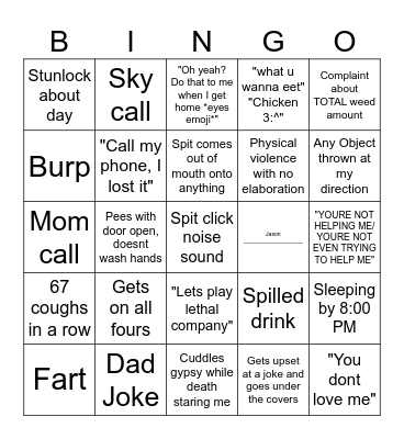Kaitlyn Bingo Card