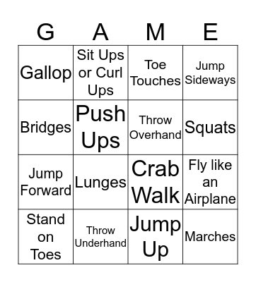 BECCA'S FUN Bingo Card