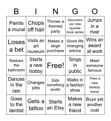 BROOKE Bingo Card