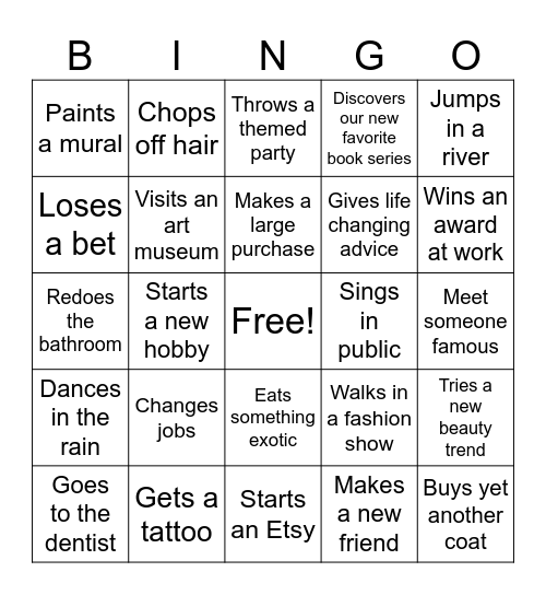 BROOKE Bingo Card