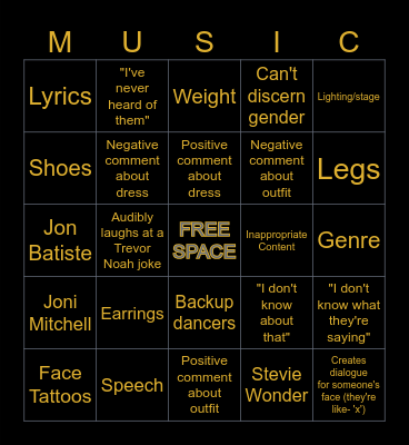 THE GRANNY'S 2024 Bingo Card