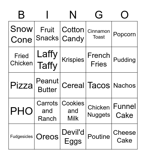Munchies Bongo Bingo Card