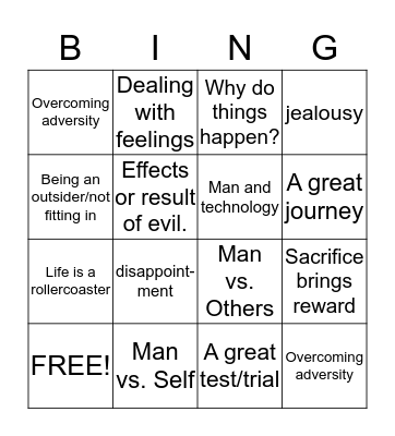 Bean Bingo Card