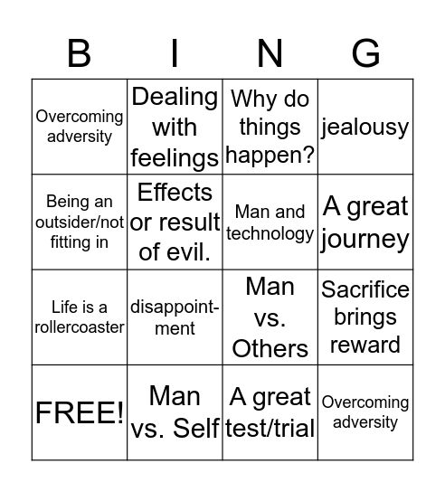 Bean Bingo Card