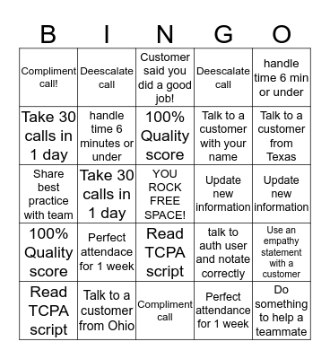 Bingo Card