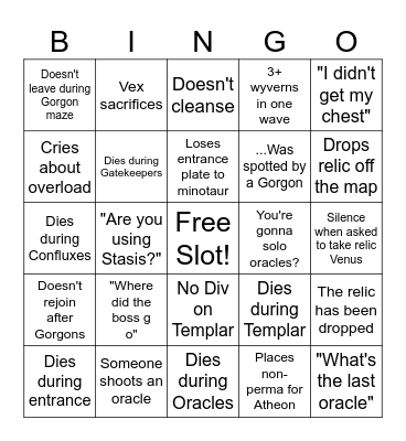 LFG Voggers Go Brrr Bingo Card