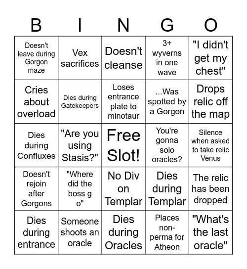 LFG Voggers Go Brrr Bingo Card