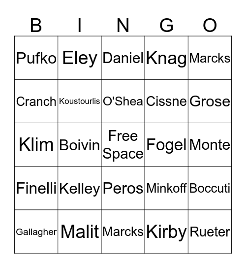 KM/Library Week Bingo Card