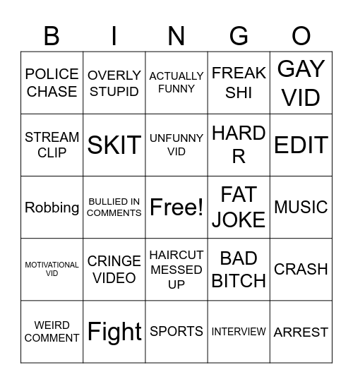 IG REEL BINGO Card
