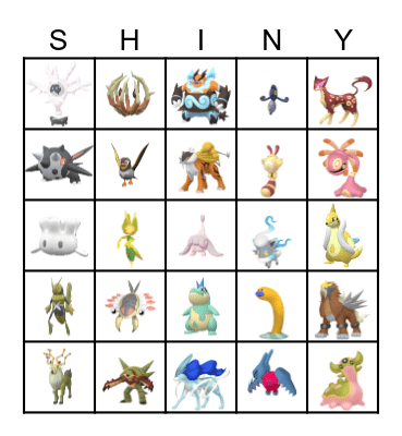 SHINY BINGO 2024 Bingo Card