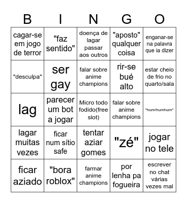 Bingo do ruben Bingo Card