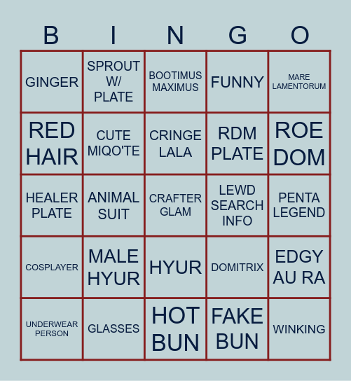 A D V E N T U R E  P L A T E Bingo Card