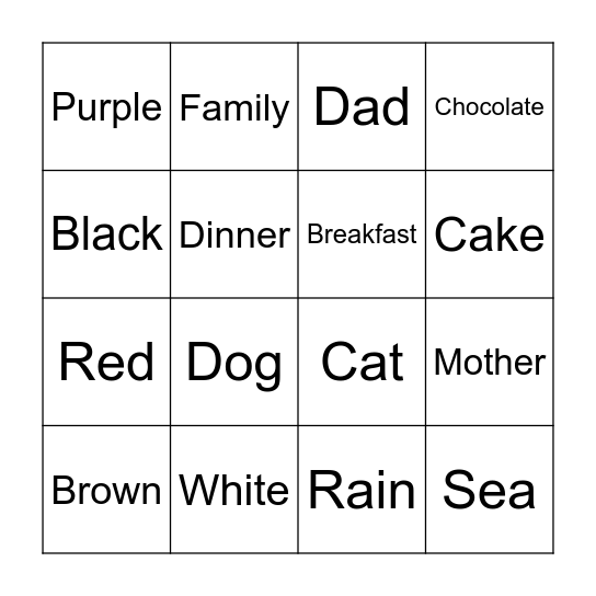 Bingo Card