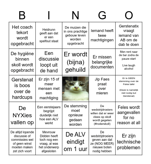 ALV bingo kaart 2024!!! Bingo Card