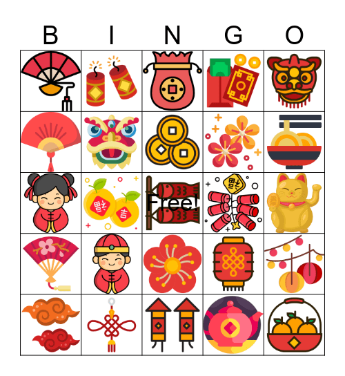 Lunar New Year Bingo Card