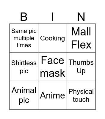 Boo Dating Bingo Card