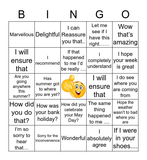 Empathy and Rapport Bingo  Bingo Card