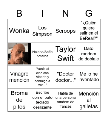 JJ Bingo Card