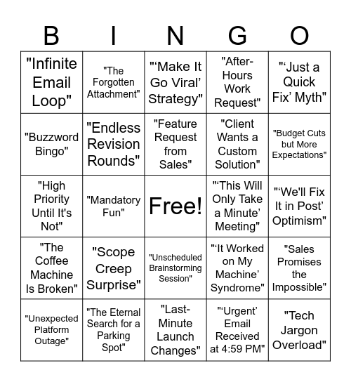 Product Bingo Card
