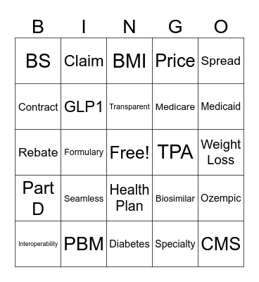 PBM Bingo Card