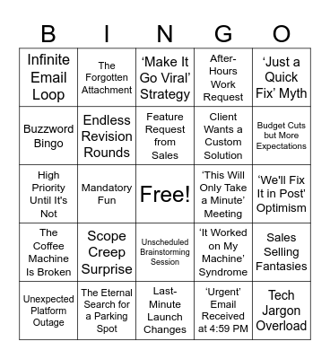 Product Bingo Card