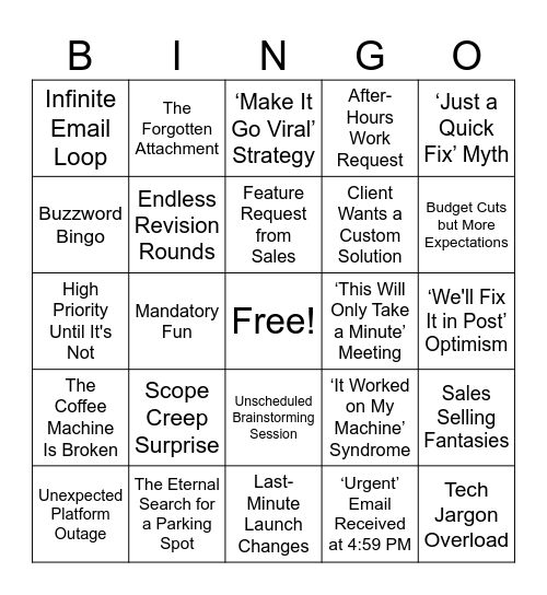 Product Bingo Card