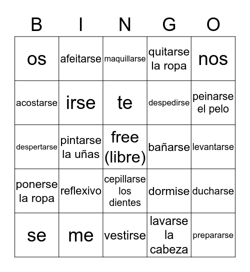 es la hora de bingo en lińea Bingo Card