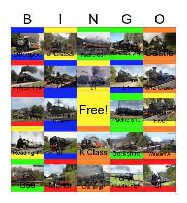 Focused On Steam Bingo Card