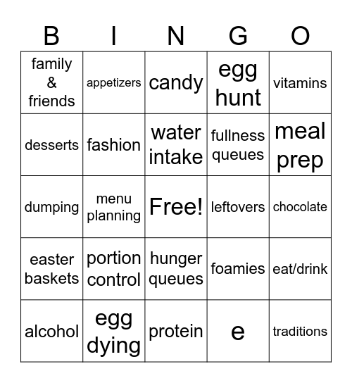 Bari Babbles & BINGO: EASTER Bingo Card