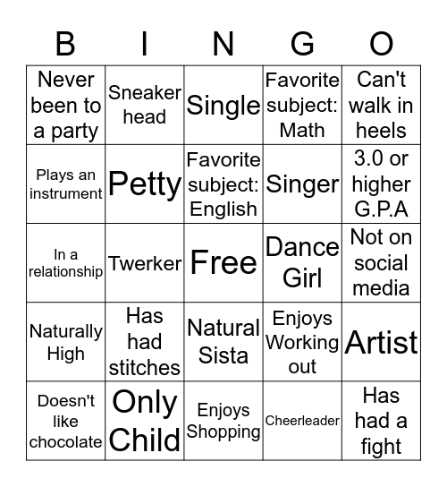 FIND SOMEONE WHO Bingo Card