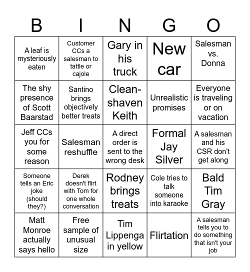 Akrochem Bingo-- Salesman Edition Bingo Card