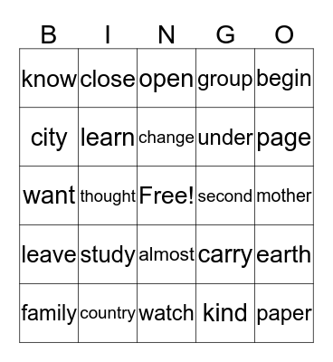 Last Day Fun! Bingo Card