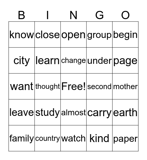 Last Day Fun! Bingo Card